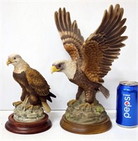 2 Ceramic Eagles - Andrea & J Byron
