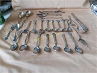 antique silverware Mennonites, delft ,++ 27 pcs