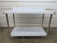 NEW 4' S/S 2 TIER WORK TABLE / COUNTER