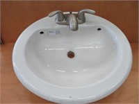 PORCELAIN TOP MOUNT HAND SINK WITH TAP