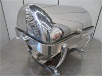 S/S ROLL-TOP CHAFER ON STAND WITH LINER & LID