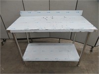 NEW 4' S/S 2 TIER WORK TABLE / COUNTER 4' X 2'