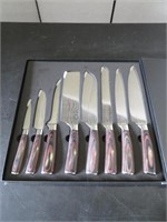 NEW 8 PCE DAMASCUS STYLE KNIFE SET IN CASE
