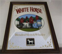 18 x 24" WHITE HORSE Whiskey Mirror