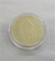 24k Gold Plated Crypto Ethereum Coin