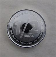 1/2 OZ .999 Silver Round - Scottsdale Mint