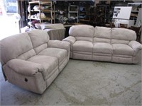 Berkline Micro Suede Sofa & Love Seat w/Recliners