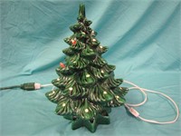 Ceramic Christmas Tree 13"T Missing Bulbs