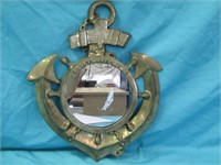 Brass Nautical Mirror12-1/2"T x 10"W