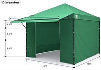 MASTERCANOPY Pop up 10x10 Canopy Tent with Awning
