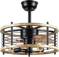 Caged Ceiling Fan with Lights Remote Control