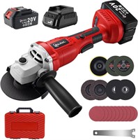 SILVEL 20V Cordless Angle Grinder, 4 Inch 9000RPM