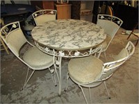 Metal Patio Table & 4 Chairs