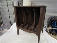 Wood Record Storage Cabinet