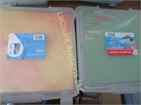 2 containers 12" x 12" scrapbooking paper assorted