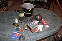 Tool lot, bucket, propane