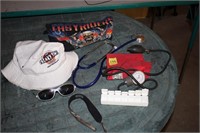 Hat, bandana, sunglasses, blood pressure