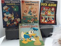 4 Vintage DELL 10 CENT WALT DISNEY COMICS DONALD