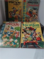 4 VINTAGE DELL GIANT COMICS,  WALT DISNEY'S 25