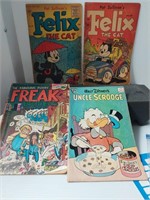 4 VINTAGE COMICS 2 TOBY PRESS FELIX THE CAT, 1