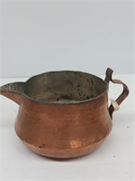 Hammered copper pour spout/handle pot