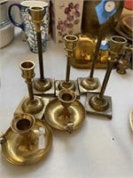 Brass Candleholder lot