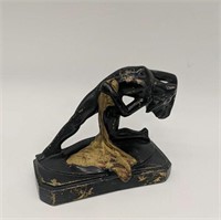 Collectors French Art Deco Nude Bookend, Metal