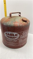 EAGLE 5 GALLON GALVANIZED STEEL GAS CAN