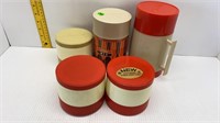 5PC. ALADDIN & THERMOS SOUP & HOT DRINK CANISTERS