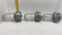 3-WEATHER/ RAIN TIGHT COMMERCIAL LIGHTS W/ BOXES