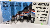 DOUBLE SIDED FOLDABLE SKI AMTRAK SIGN 4FT. WIDE