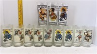 12 COLLECTABLE ARBYS GLASSES W/ NORMAN ROCKWELL