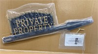 2-NEW CAST ALUMINUM PRIVATE PROPERTY SIGNS 20"