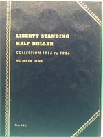 22 Different  Walking Liberty Half Dollar Book 1