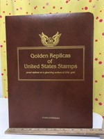 Large Book  Golden Replicas US State Stamps 22K