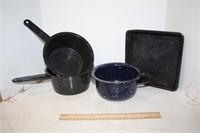 Granite Ware Pans 2, Bowl & Square Baking Pan
