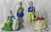 Vintage Japan Porcelain Figures Set of 4