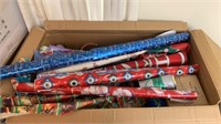 Box Lot of Christmas Wrapping Items