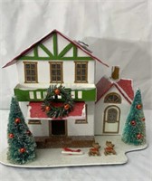 Decorative Vintage Cardboard Christmas House