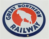 Enamel Great Northern Railway Round Sign
