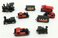 9 Die Cast Train Cars including Some Matchbox