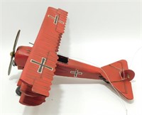 * "Red Baron" Fokker Tin Airplane Toy