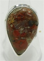 Red Jasper Ring - Size 8 1/2