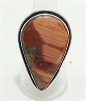 Red Jasper Ring - Size 7 1/2
