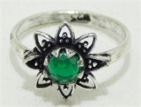Green Onyx Tiny Ring - Size 6