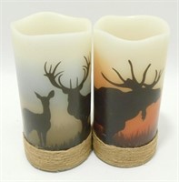 2 Northwoods Battery Operated w/ Timer Candles