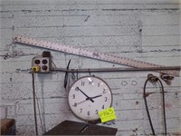 RH Wall Clock & Metal Ruler