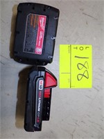 (2) Milwaukee M18 Red Lithium Batteries