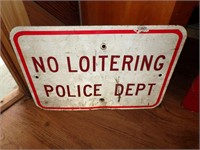 No Loitering Police Sign - 18"x12"