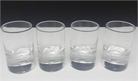 4 Krosno Liqueur Shot Glasses Bubble
